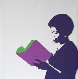 Alice Walker ritratto numero due 2021 Chiara Cinelli tecnica mista su tela 50x50 cm